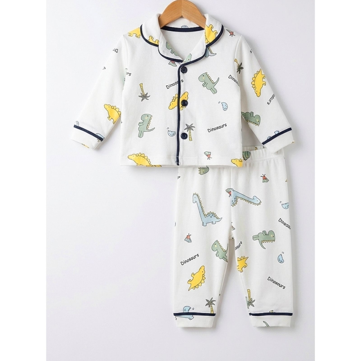 UNISEX 9/24 AY DİNO BASKILI AYLIK PİJAMA TAKIM