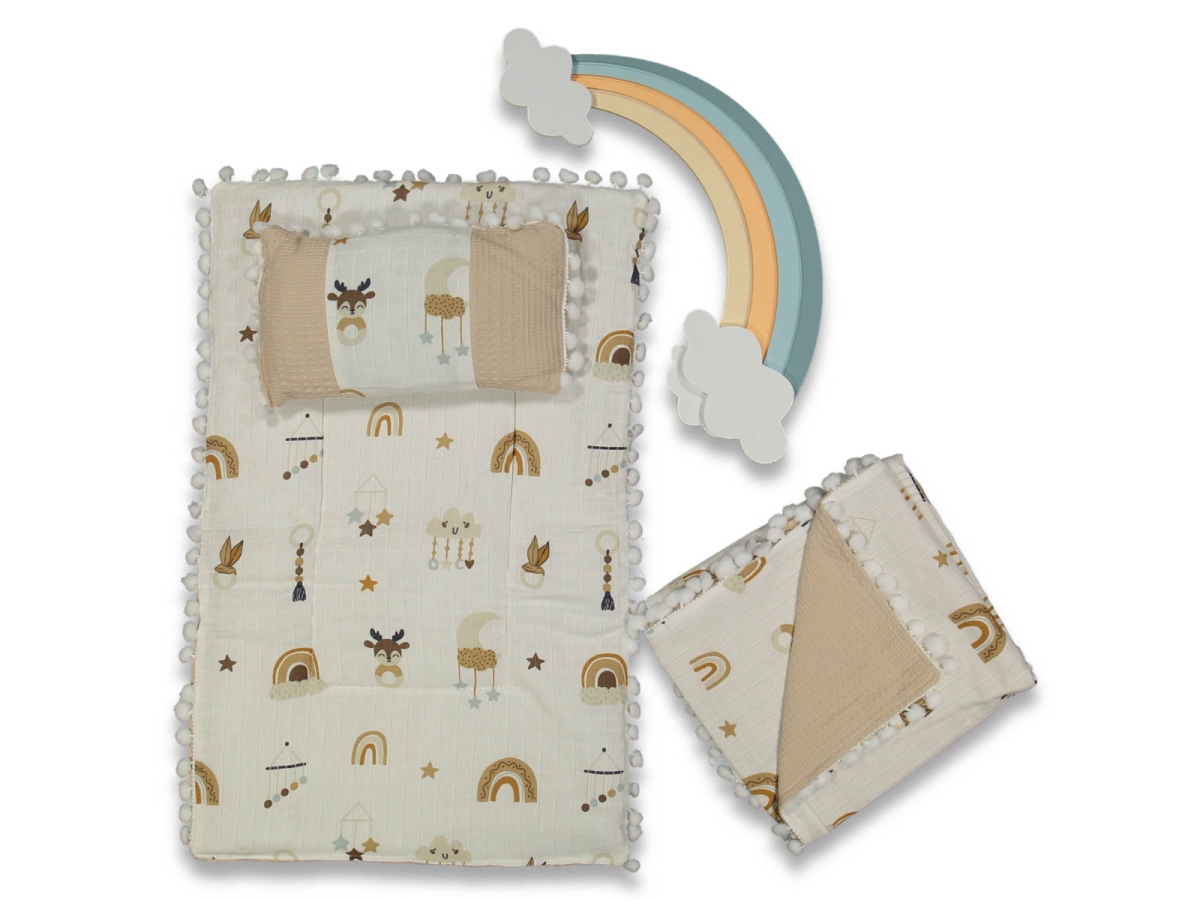 UNISEX / AY SALYANGOZ 3 LÜ MÜSLİN ALT AÇMA SETİ