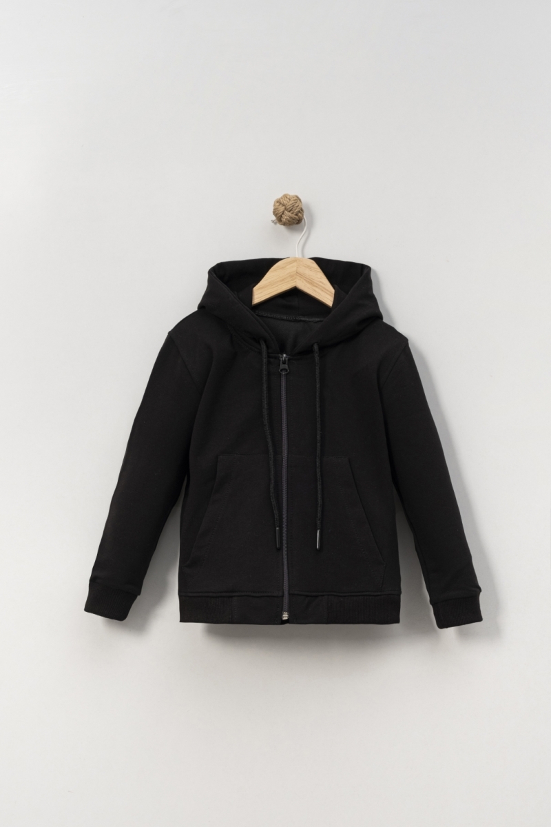 Unisex 3-4-5 yaş Kapüşonlu günlük hırka anaokul için