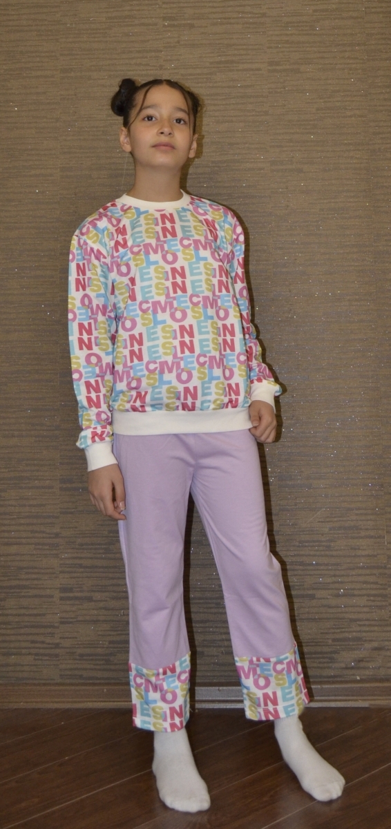 YAZI BASKILI PİJAMA TAKIM