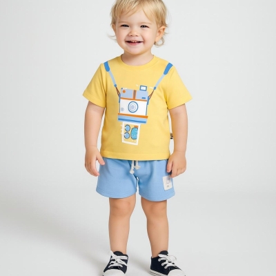 ANILÇO BEBE 057-ERKEK 6/12 AY  GRAYDERLİ 2 Lİ TAKIM
