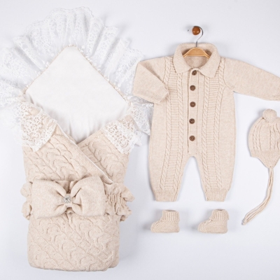 BABY MY 4075-UNISEX 3/3 AY TRİKO KUNDAK TAKIM