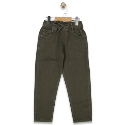BAYHAS S13743-ERKEK 2/5 YAŞ KETEN BEL İP BAĞLAMALI PANTALON