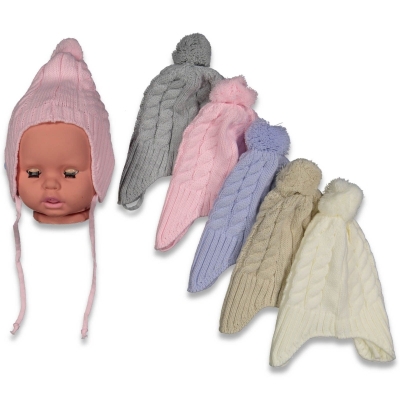 BEBE TRİKO SAÇ ÖRGÜ İPLİ  BERE