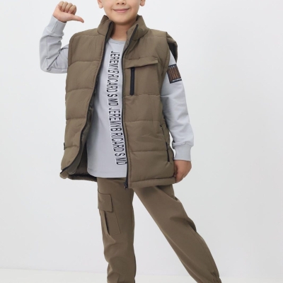 BEBİŞİM KİDS 1892-ERKEK 7/10 YAŞ YELEKLİ 3LÜ ERKEK TAKIM