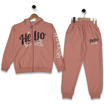 DEROS 10053-KIZ 10/13 YAŞ HELLO BASKILI TAKIM EŞOFMAN