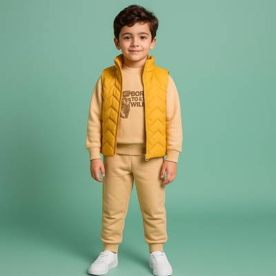 DONİNO USD 50453-ERKEK 2/5 YAŞ ÇAVUŞ DESEN YELEK   TAKIM