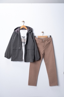 ERKEK 10/13 YAŞ DREV ATHLETIK YAĞMURLUK 3'LÜ TAKIM