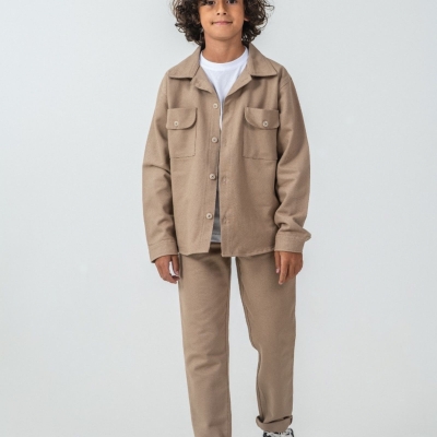 ERKEK 10/13 YAŞ TORBA CEP GÖMLEKLİ ÜÇLÜ TAKIM