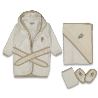 ERKEK 1/12 AY PANDA BORNOZ SETİ