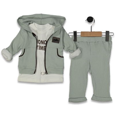 ERKEK 12/24 AY WAFFLE SÜET SAHTE CEPLİ ERKEK TAKIM