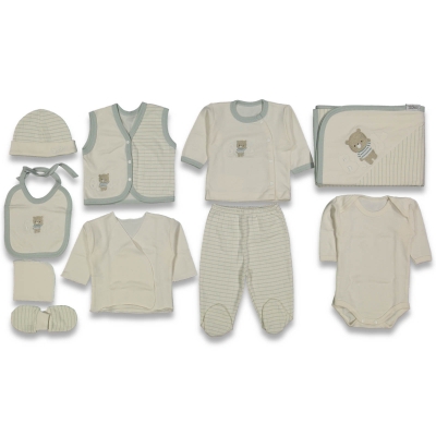 ERKEK 1/3 AY ÇİZGİLİ AYI 10LU SET