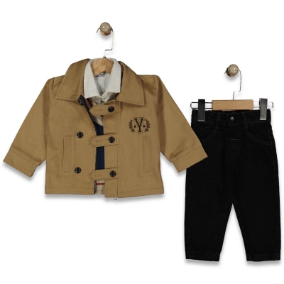 ERKEK 1/4 YAŞ CEKETLİ TRİKOLU 4 LÜ TAKIM