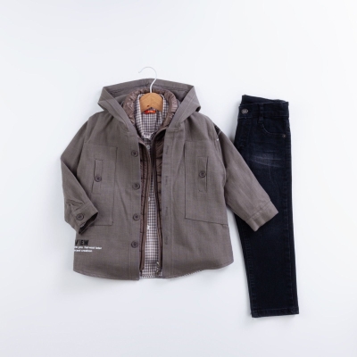 ERKEK 1/4 YAŞ KARELİ GÖMLEKLİ 4 LÜ TAKIM