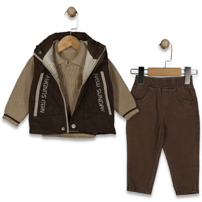 ERKEK 1/4 YAŞ NEW SUNDAY YELEK 3 LÜ TAKIM