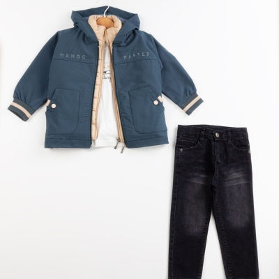 ERKEK 1/4 YAŞ RAFTED NAKIŞLI 4 LÜ TAKIM