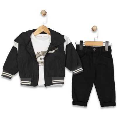 ERKEK 1/4 YAŞ SÜZİNE D DINE KADİFE CEKET 3 LÜ TAKI