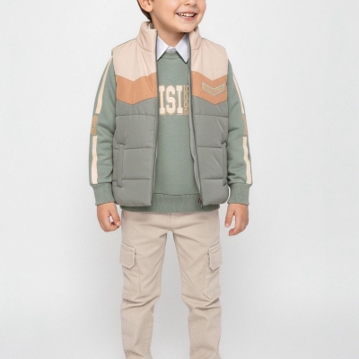 ERKEK 2/5 YAŞ ELYAFLI  YELEK 4&#039;LÜ TAKIM