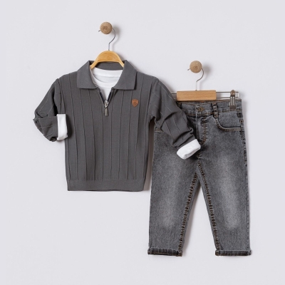 ERKEK 2/5 YAŞ FİTİLLİ TRİKO KAZAKLI TAKIM