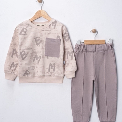 ERKEK 2/5 YAŞ HARF BASKILI CEPLİ TAKIM