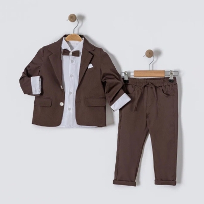 ERKEK 2/5 YAŞ İKİ DÜĞME CEKETLİ 3 LÜ TAKIM