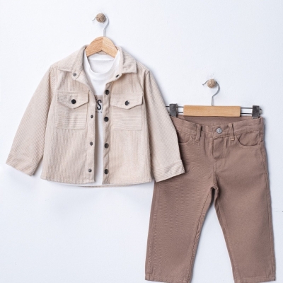 ERKEK 2/5 YAŞ SHIRT GÖMLEKLİ 3'LÜ TAKIM