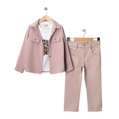 ERKEK 2/6 YAŞ ÇİFT CEPLİ  CEKETLİ 3'LÜ  TAKIM