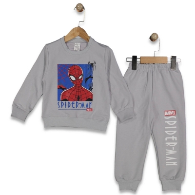 ERKEK 3/6 YAŞ ÖRÜMCEK ADAM BASKILI  TAKIM