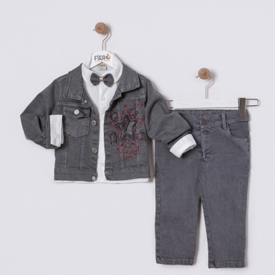 ERKEK 3/6 YAŞ YILDIZLI 3LU TAKIM