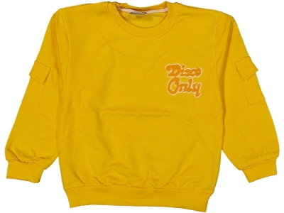 ERKEK 3/7 YAŞ DİSCO ONLY SÜZİNELİ KOLU CEPLİ SWEAT