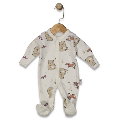 ERKEK 3/9 AY ÇORAPLI TİLKİ BASKILI TULUM