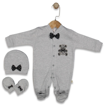 ERKEK 3/9 AY RENKLİ TAŞLI AYI TULUM SETİ