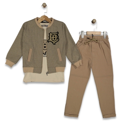 ERKEK 5/12 YAŞ ÇİZGİLİ SÜZİNELİ ÇB NAKIŞLI TAKIM