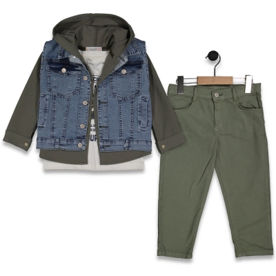 ERKEK 5/8 YAŞ 4'LÜ KOT YELEKLİ TAKIM