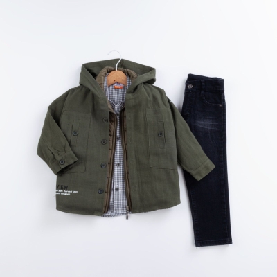 ERKEK 5/8 YAŞ KARELİ GÖMLEKLİ 4 LÜ TAKIM