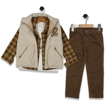 ERKEK 5/8 YAŞ SÜZİNE 32 NAKIŞLI YELEK 4 LÜ TAKIM