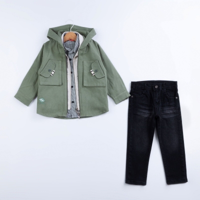 ERKEK 5/8 YAŞ YANDAN CEPLİ CEKETLİ 4 LÜ TAKIM