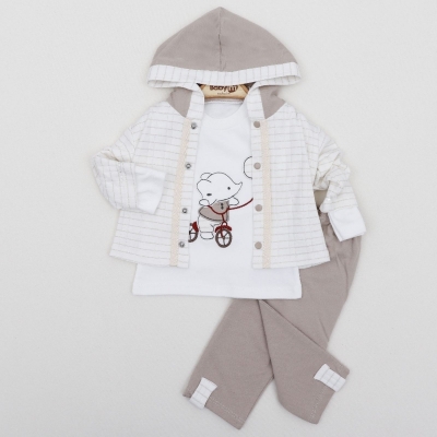 ERKEK 6/12 AY BİSİKLETLİ FİL 3,LÜ KAPLU TAKIM