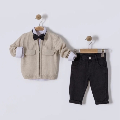 ERKEK 6/18 AY ÇİZGİLİ 3 LÜ TRİKO TAKIM