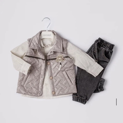 ERKEK 6/18 AY KAPİTONE YELEKLİ TAKIM 3 LÜ