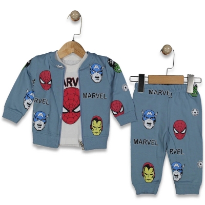 ERKEK 6/18 AY MARVEL BASKILI 3 LÜ TAKIM
