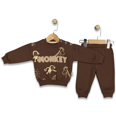 ERKEK 6/18 AY MONKEY BASKILI SÜZENELİ TAKIM