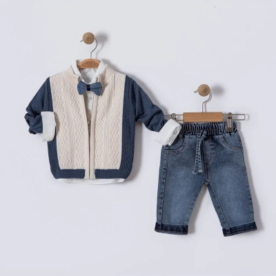 ERKEK 6/18 AY PAPYON GÖMLEKLİ 3 LÜ TRİKO HIRKALI T