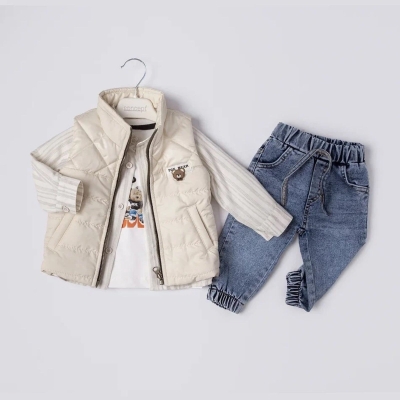 ERKEK 6/18 AY TOY BEAR 4 LÜ YELEKLİ TAKIM