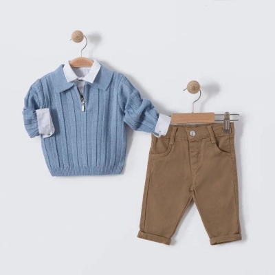 ERKEK 6/18 AY TRİKO KAZAKLI  3 LÜ TAKIM