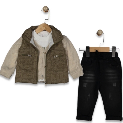 ERKEK 6/24 AY ÇİFT CEBLİ YELEK  TAKIM