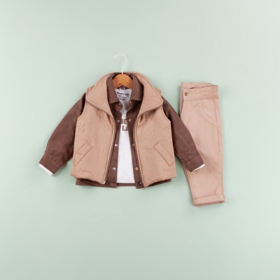 ERKEK 6/24 AY YELEKLİ 4 PARÇA YELEKLİ TAKIM