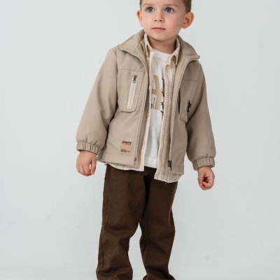 ERKEK 6/9 YAŞ FERMUARLI TORBA CEPLİ CEKETLİ TAKIM