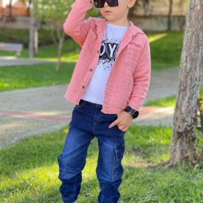 ERKEK 6/9 YAŞ GABARDİN MÜSLİN GÖMLEK ÜÇLÜ TAKIM