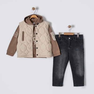 ERKEK 6/9 YAŞ SPORT 3'LÜ SPORT BASKILI TAKIM